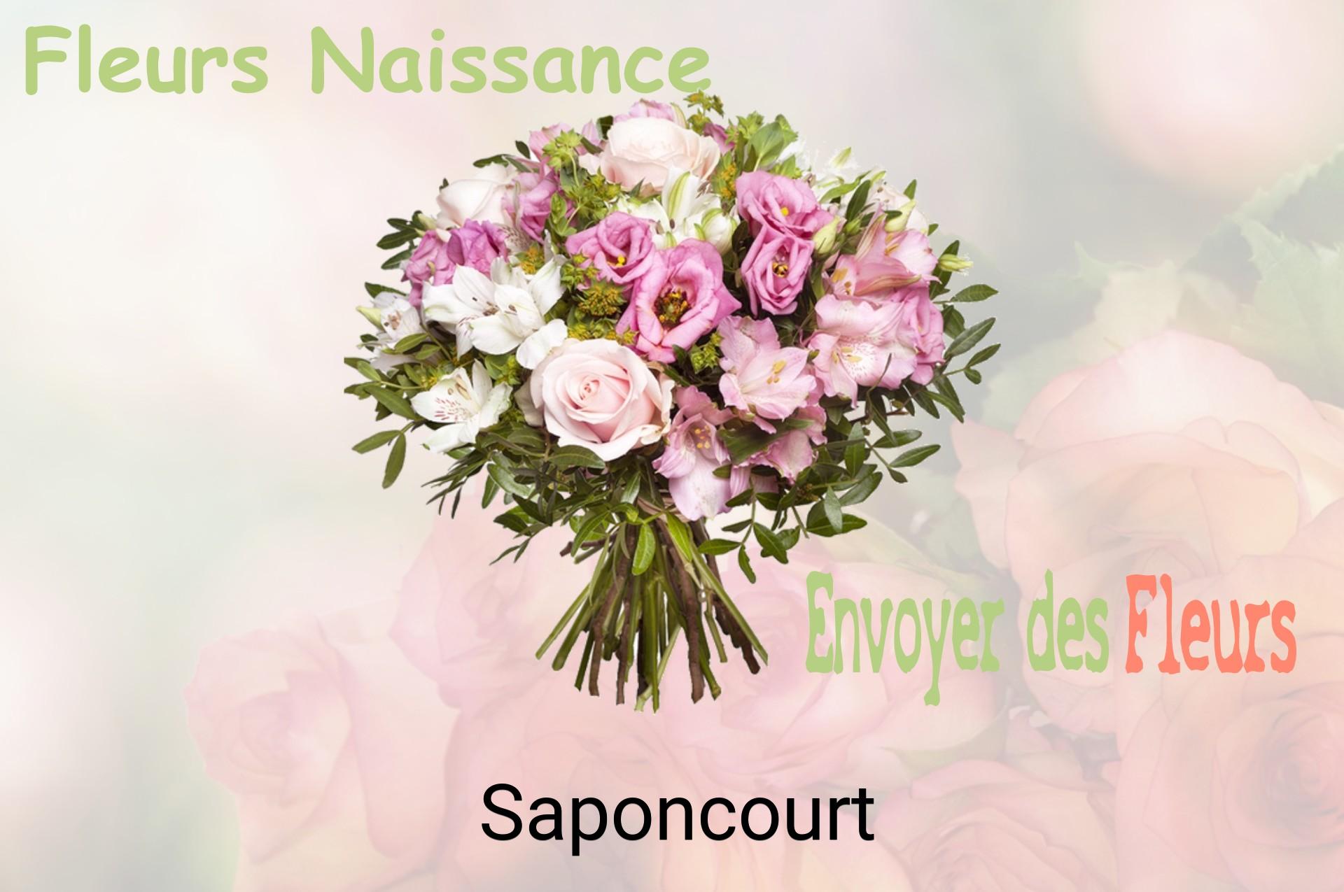 Bouquet de fleurs de naissance livré à Saponcourt