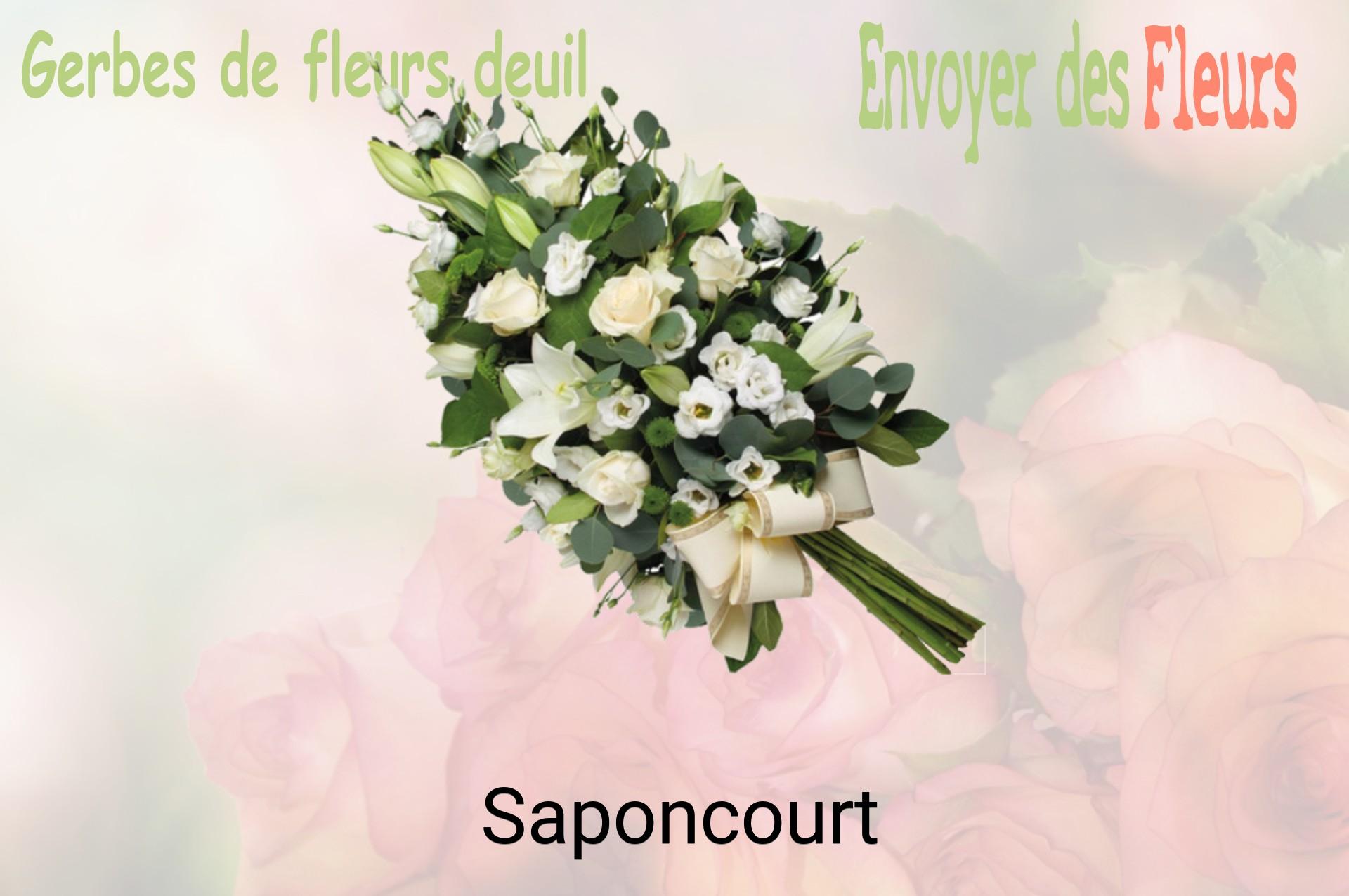 Gerbe de fleurs de deuil livrée à Saponcourt